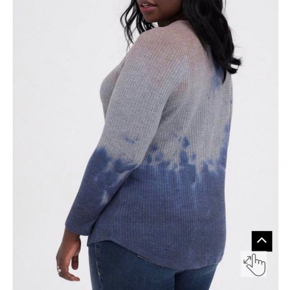 Torrid Waffle Knit Tee 2X Mama Bear Multi Tie Dye Camo Print Graphic Shirt - Picture 3 of 5